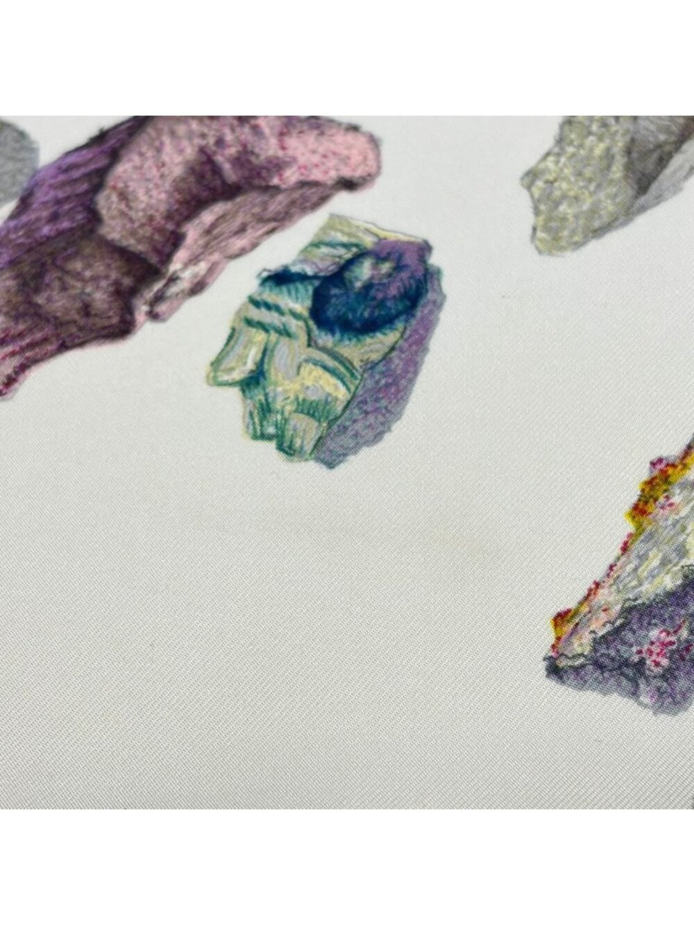 Hermes Carre 90 Mineraux Mineral Scarf White - Picture 7 of 8